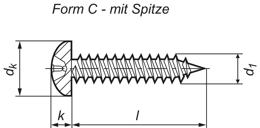 DIN 7981  St  4,2 x 22    C-H verzinkt